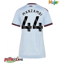 Camiseta Aston Villa Johan Manzambi #44 Tercera Equipación para mujer 2026-27 manga corta
